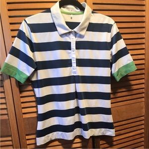 Nike Golf Dri-Fit Navy, Green & White Polo Shirt